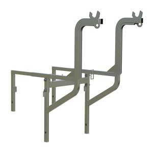 Suporte metálico para descarga de entulho na construção civil