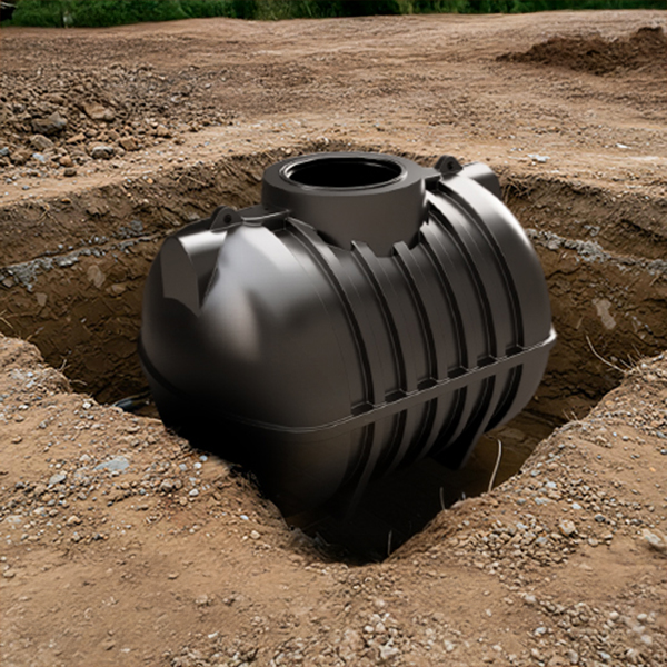 Fossa estanque dentro de um buraco para ser soterrado